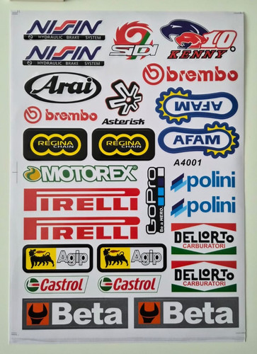 Foglio adesivi moto grafica - foglio,