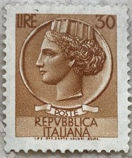 Francobollo Siracusana 30 Lire