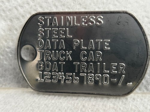 Data plate tag - i.d., rimorchio