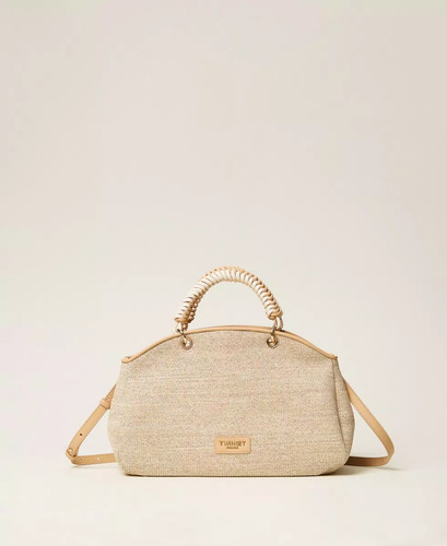 Borsa bauletto effetto - , rafia