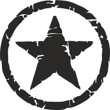 ADESIVI 2pz 2STELLA MILITARE