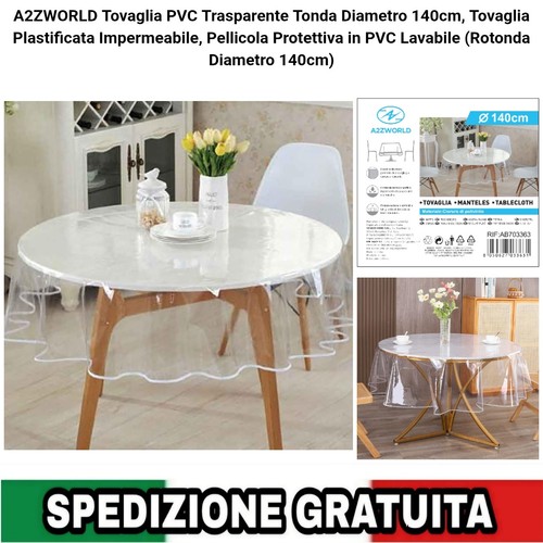 Tovaglia trasparente rotonda - tovaglia,