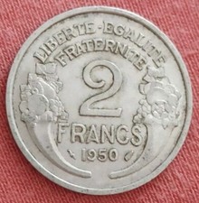 ?? FRANCIA COIN MONETA 2 FRANCS 1950 LIBERTE EGALITE FRATERNITE POST WWII