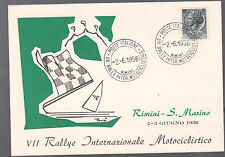 RALLYE RIMINI SAN MARINO DEL MOTOCICLISMO MOTO RALLY RICCIONE 1956 ANN. RIMINI