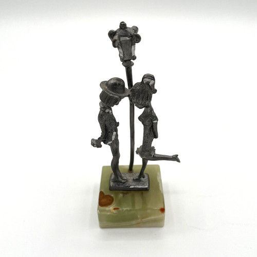 Pewter figurine courting - pewter,