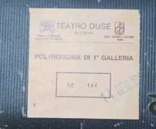 Bg. TEATRO DUSE BOLOGNA POLTRONCINA 1a GALLERIA Nr 144- Gratis - Compralo Subito