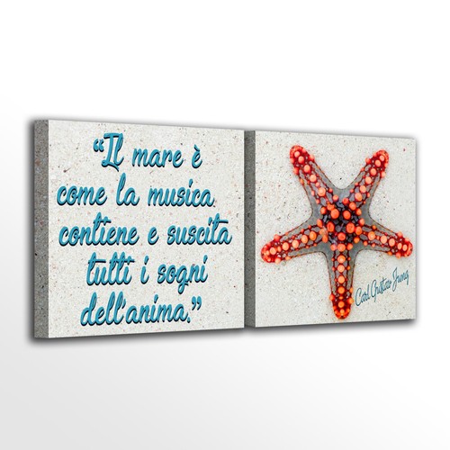 Quadri tela con frase sul - con,