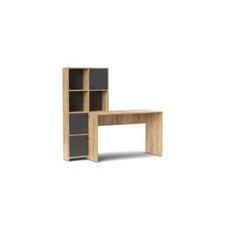 Scrivania Libreria Laterale 16 mm 3 Vani e 3 Ante 156x55x71 cm Ant AC.HL DecHome
