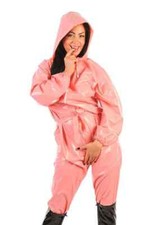 Tuta Intera In PVC Impermeabile In Gomma Taglia M-2XL Rosa