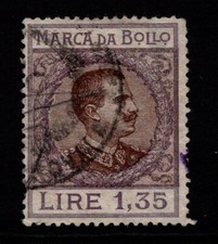 Italy 1910s 1.35 Lire Used -