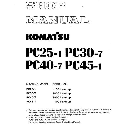 Manuale officina per komatsu - manuale,