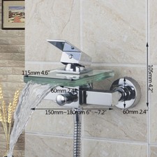 Rubinetto miscelatore vasca vetro bagno parete unico moderno rubinetto doccia set