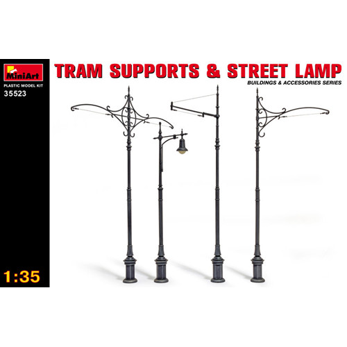 Tram supports and street - supports,