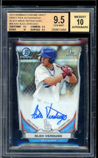 ALEX VERDUGO 2014 Bowman Chrome 1st Draft Black Wave AUTO /15 RC BGS 9.5 /10