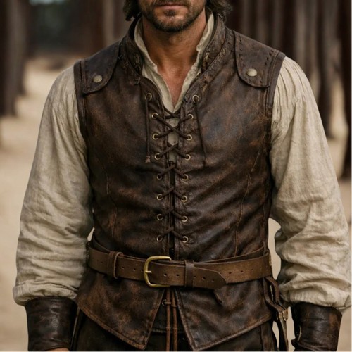 Gilet uomo pelle steampunk