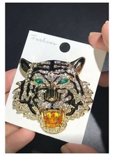 Spilla gioiello testa di tigre