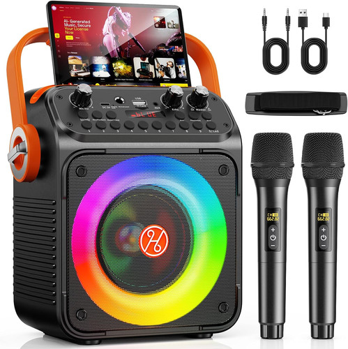 Karaoke con microfono - con,