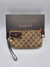 Gucci Pochette Vintage Monogram GG Canvas con Fiocco Web