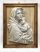  Vecchio stampo di maternità in bachelite con cornice in legno dorato a foglia (