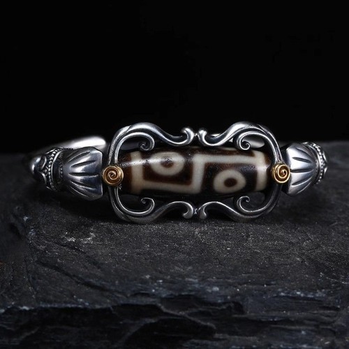 Bracciale perline dzi retrò - bracciale,