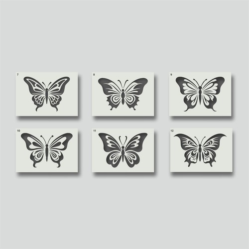 Stencil farfalla per - stencil,