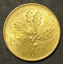 20 LIRE RAMO DI QUERCIA 1957