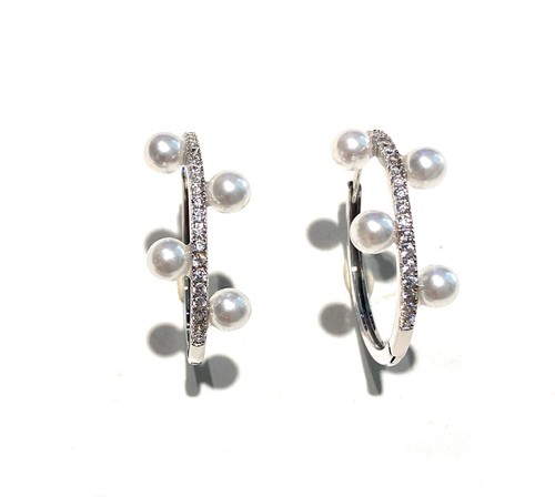 Orecchini cerchietto zirconi - orecchini,