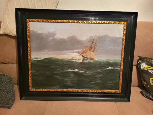 Quadro marittimo incorniciato