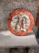 SEGNALE STRADALE CARTELLO  limite velocità  20, anni 80