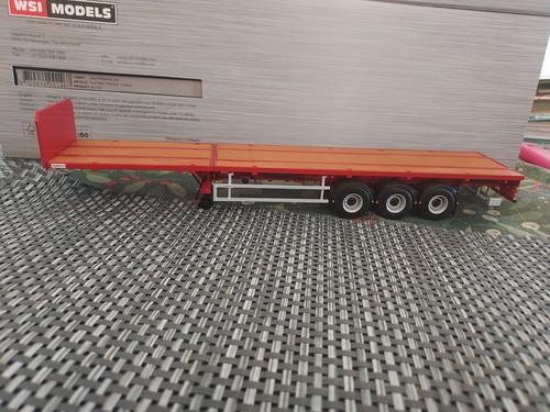 Wsi flatbed trailer - axle, red