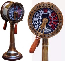 Telegrafo nave ottone 21" vintage antico sala macchine decorativo regalo da c...