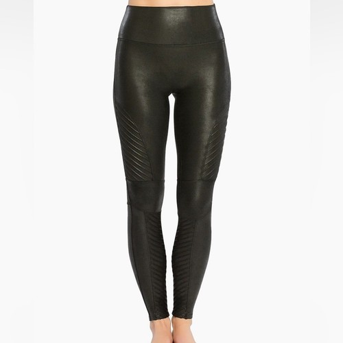 Leggings moto spanx ecopelle - leggings,