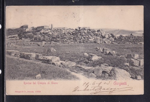 Cartolina girgenti rovine del - cartolina,