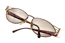 1990s Vintage Sunglasses PALOMA PICASSO 3748 Red Cat Eye Tortoise eyeglasses