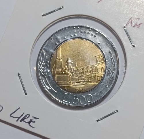 Italia 500 lire 1991 km - lire,,