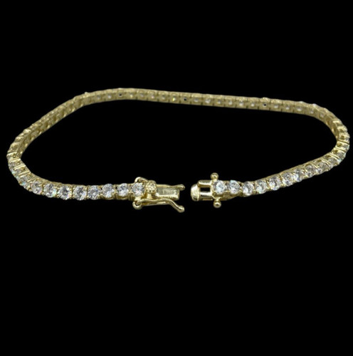 Bracciale tennis color oro - bracciale, di