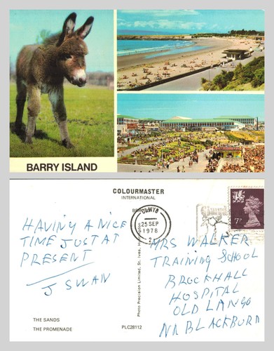 Vintage postcard barry - vintage,