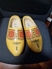 Zoccoli Olandesi Artigianali Legno Fatti a Mano Vintage Grandi mis 45 Nuovi