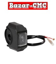 INTERRUTTORE IMPERMEABILE nero 12V con attacco manubrio da 22 a 32mm MOTO on/off