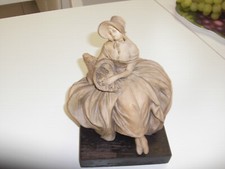 CACCIAPUOTI SCULTURA DAMA IN TERRACOTTA PRIMO NOVECENTO CONDIZIONI OTTIME.