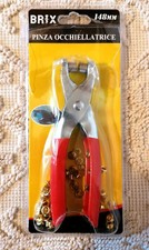 PINZA OCCHIELLATRICE manuale 148 mm. in acciaio manico gommato occhielli ottone