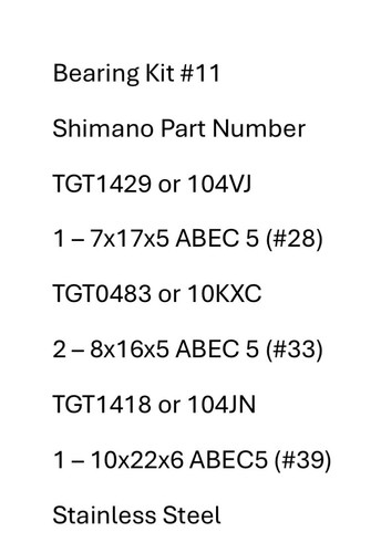 Kit cuscinetti shimano - kit, #11