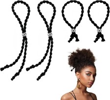 Set di 4 elastici per capelli regolabili e morbidi per coda di cavallo