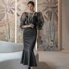 Vestito Abito Elegante Lungo