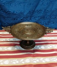 Antico Centrotavola Alzata In Bronzo Putto Amorino Su Altalena 1800 Antiquariato