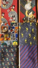 cravatte Tom e Jerry, Looney Tunes, Topolino, Ferrari, Flintstones