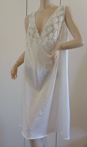 Vintage sottoveste nylon - nylon, panna