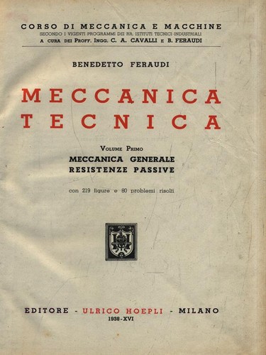 Meccanica tecnica volume - tecnica.,