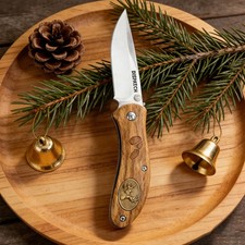 Deer Wood Handle Knife EDC