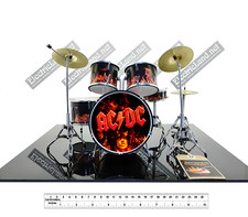 Mini drum set miniature - drum, ac/dc